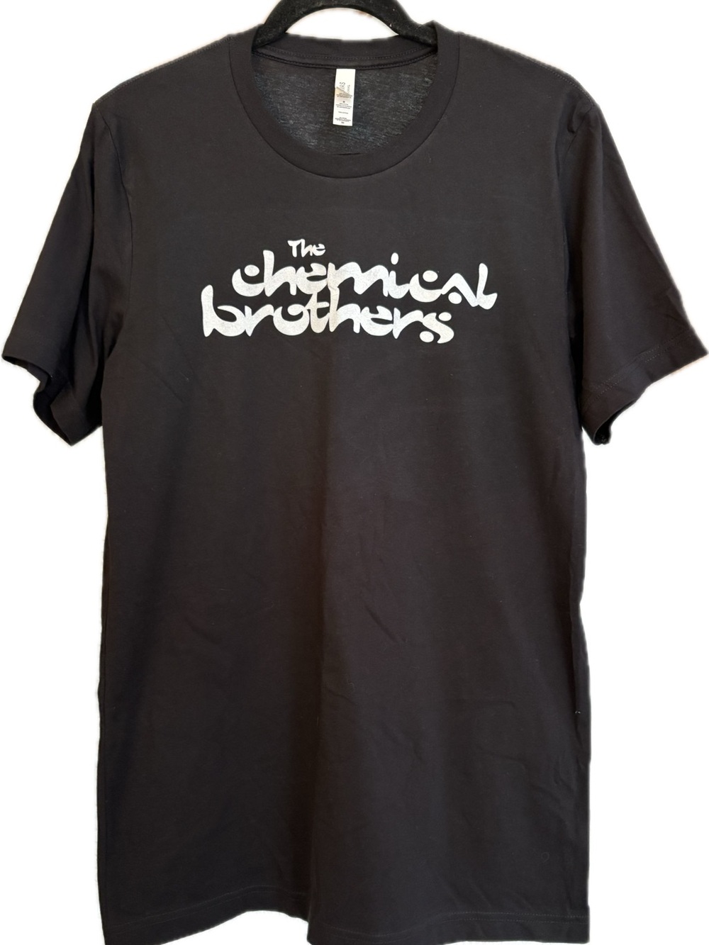 Graphic Black Tee with White 'The Chemical Brothers' Logo
